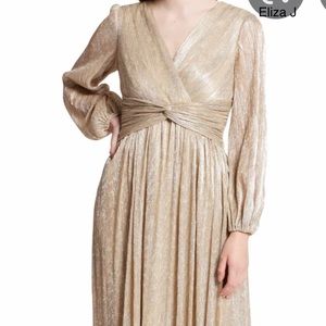New Eliza J Metallic Dress